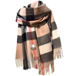 🆕 Large Plaid Wool Scarf